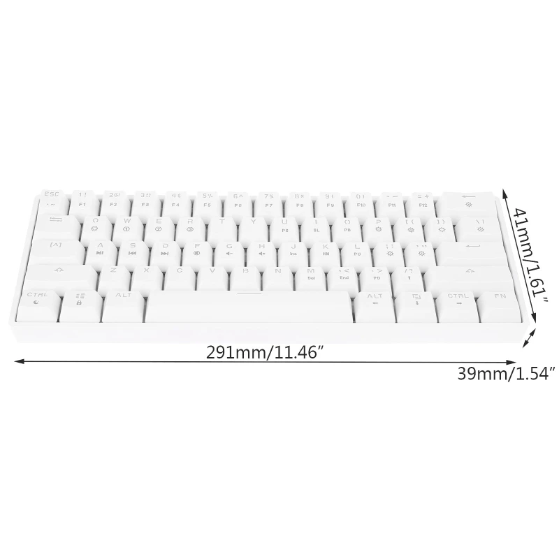 

SK61 Portable 60% Mechanical Keyboard Gateron optical Switches Backlit Hot swap A6HE