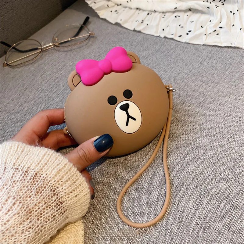 Модные женские кошельки с героями мультфильмов Kawaii, силиконовая коробка для хранения косметики, сумка для монет, модный кошелек, детские подарочные наушники, SD, TF карты, сумка - Цвет: AA08