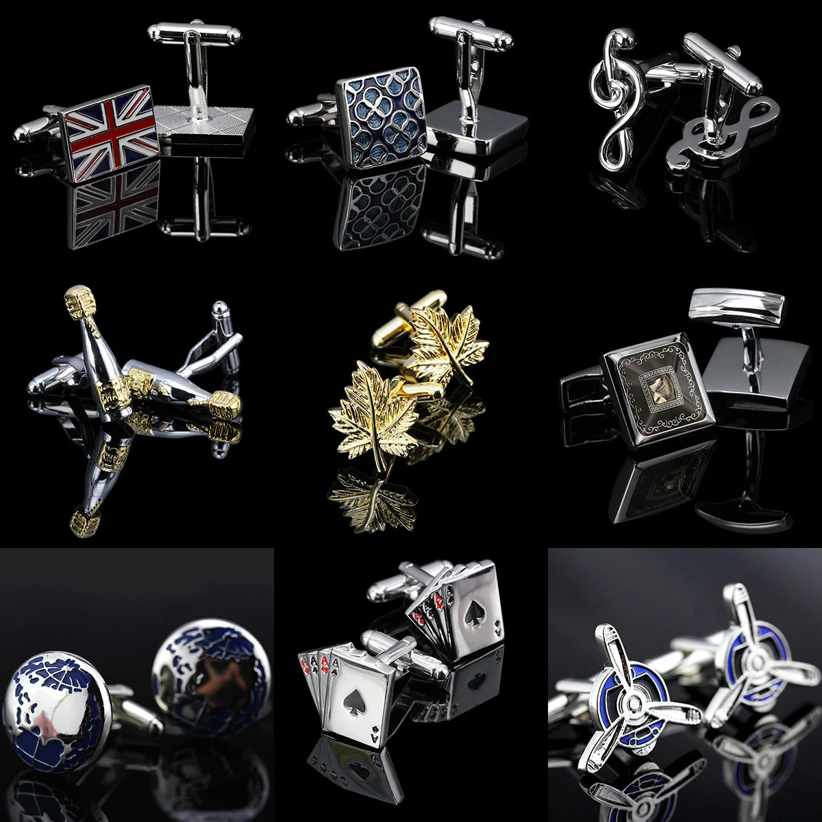 Роскошные запонки для рубашек мужские подарки брендовые на пуговицах