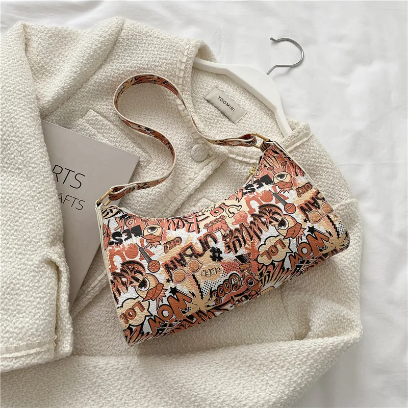 

Underarm Ladies Handbag Female Single Shoulder Bag Graffiti Stick Bag Female Bags for Women