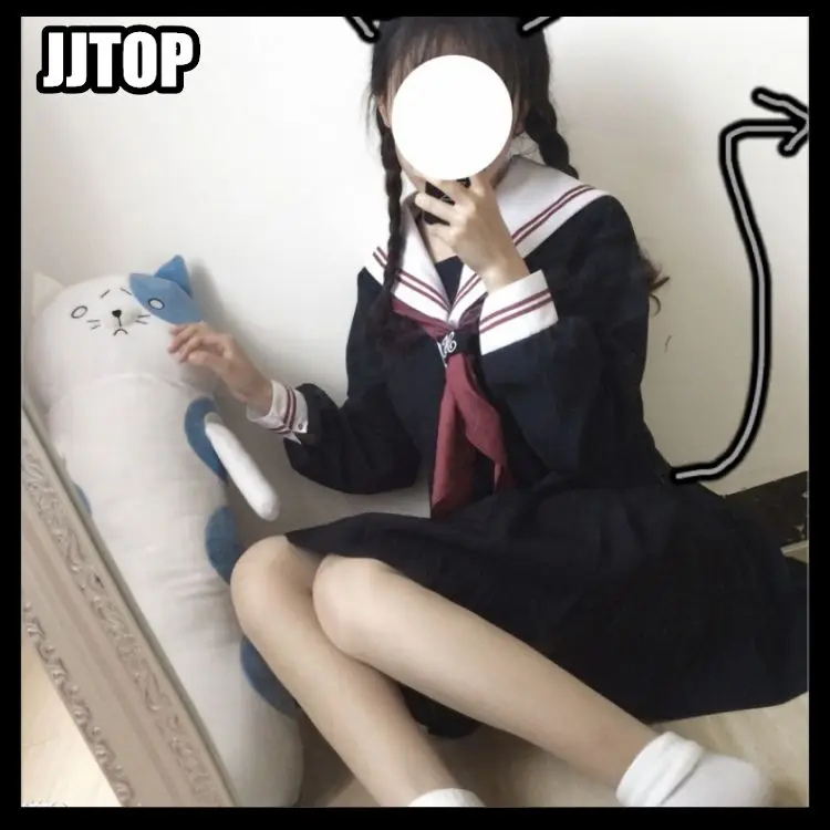 Форма моряка JK в японском стиле Морской Костюм плиссированная юбка базовая