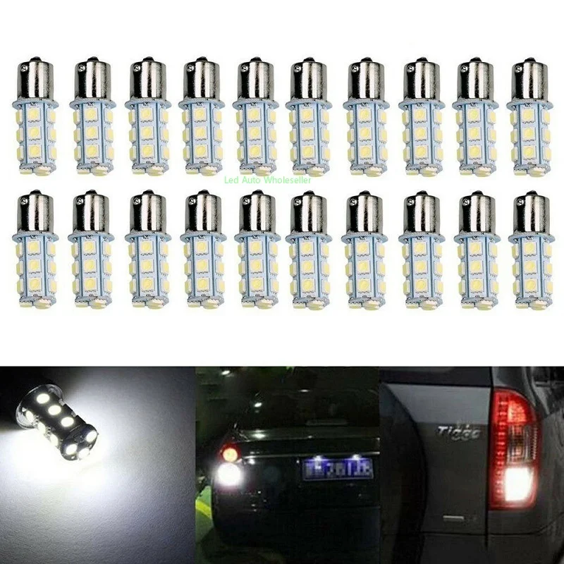100pcs 12V 5050 18 SMD 1156 BA15S 1157 BAY15D LED Bulbs Auto Car Light Source Off Road Driving Brake Light Turn Signal LED light