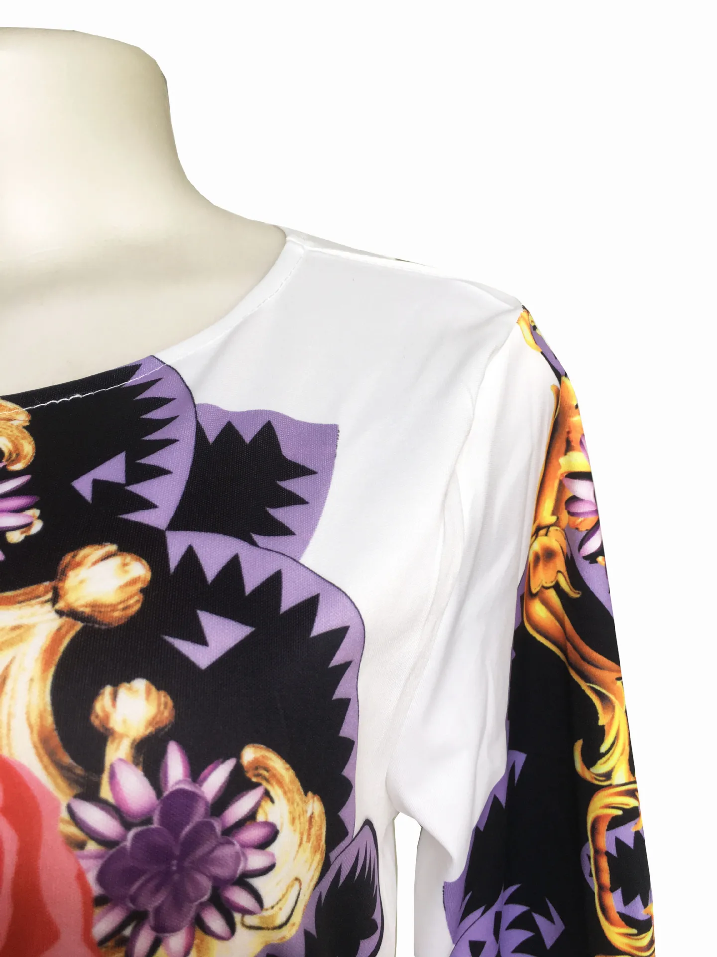 Новая мода цветочный принт в виде роз с эластичным ремешком свободные Стиль