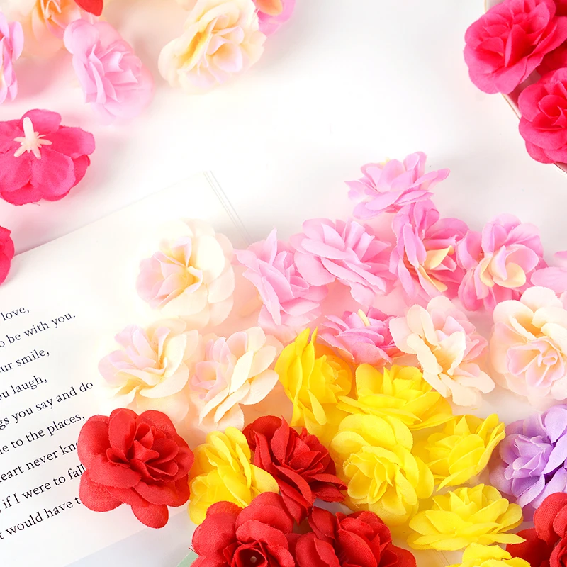 10 шт. 4 см Искусственный цветок Шелковые Розы Искусственные цветы голова для