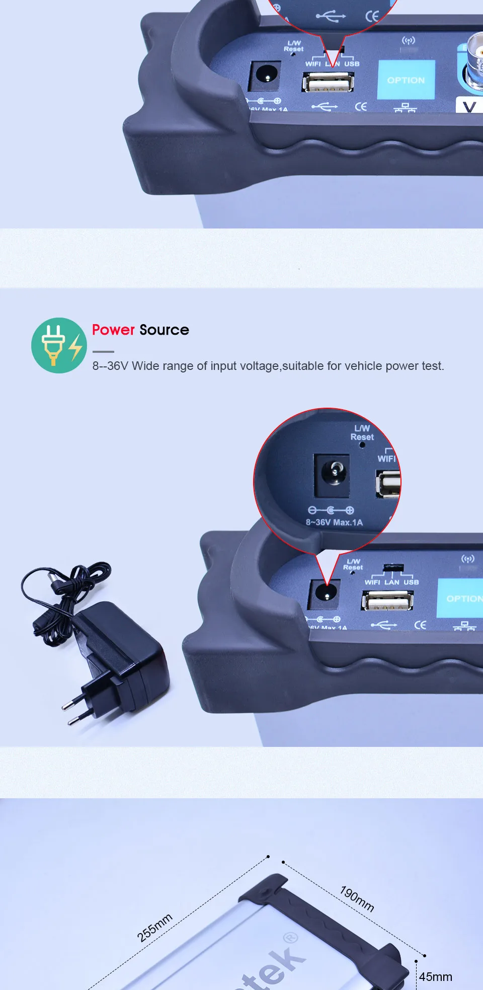 Hantek 4CH USB осциллографы/генератор сигналов произвольной формы/спектральный анализ/счетчик частот 60 МГц полоса пропускания DSO3064A/DSO3064