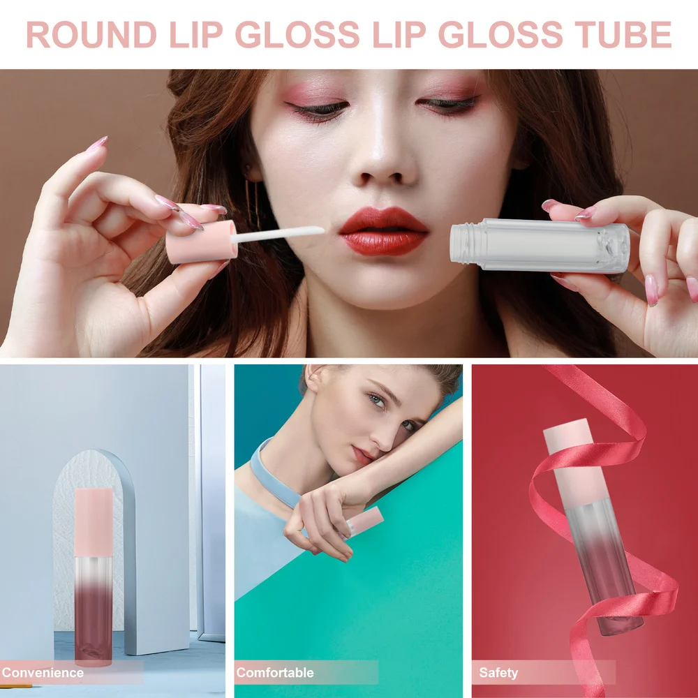 

10pcs Empty Lip Gloss Bottles Tube Refillable Lip Glazes Bottle Samples Vials