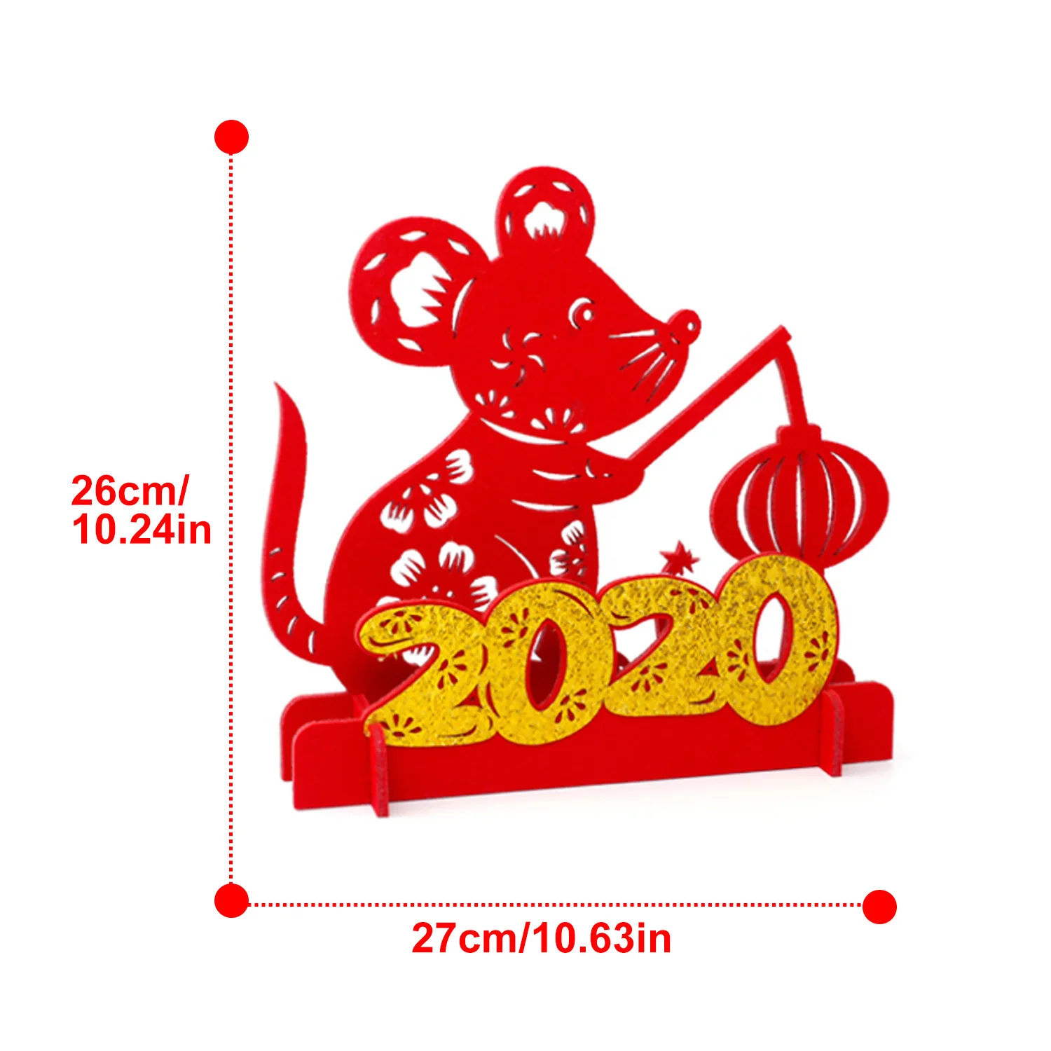 Красная крыса настольное украшение сделай сам на китайский новый год мышь