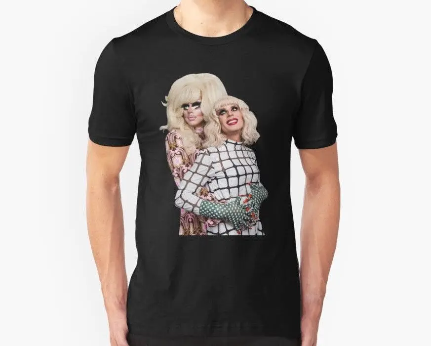 Мужская футболка Trixya Kiss Titanic Trixie Mattel и Katya Zamo с графическим рисунком в стиле ретро