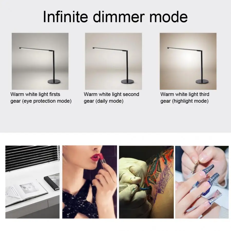 

LED Makeup Desk Lamp Nail Art Table Lamp USB Office Home Reading Light Eye Protection Tattoo Beauty Light