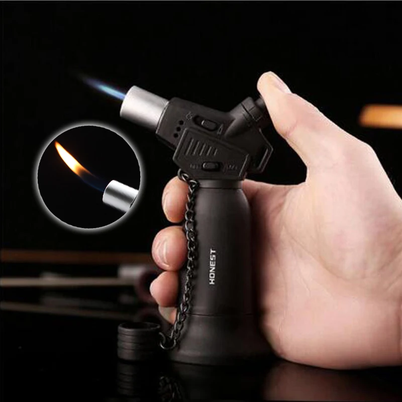 HONEST Double Mode Flame Lighter Windproof Table Torch Fire Lock Refillable Lighters | Дом и сад