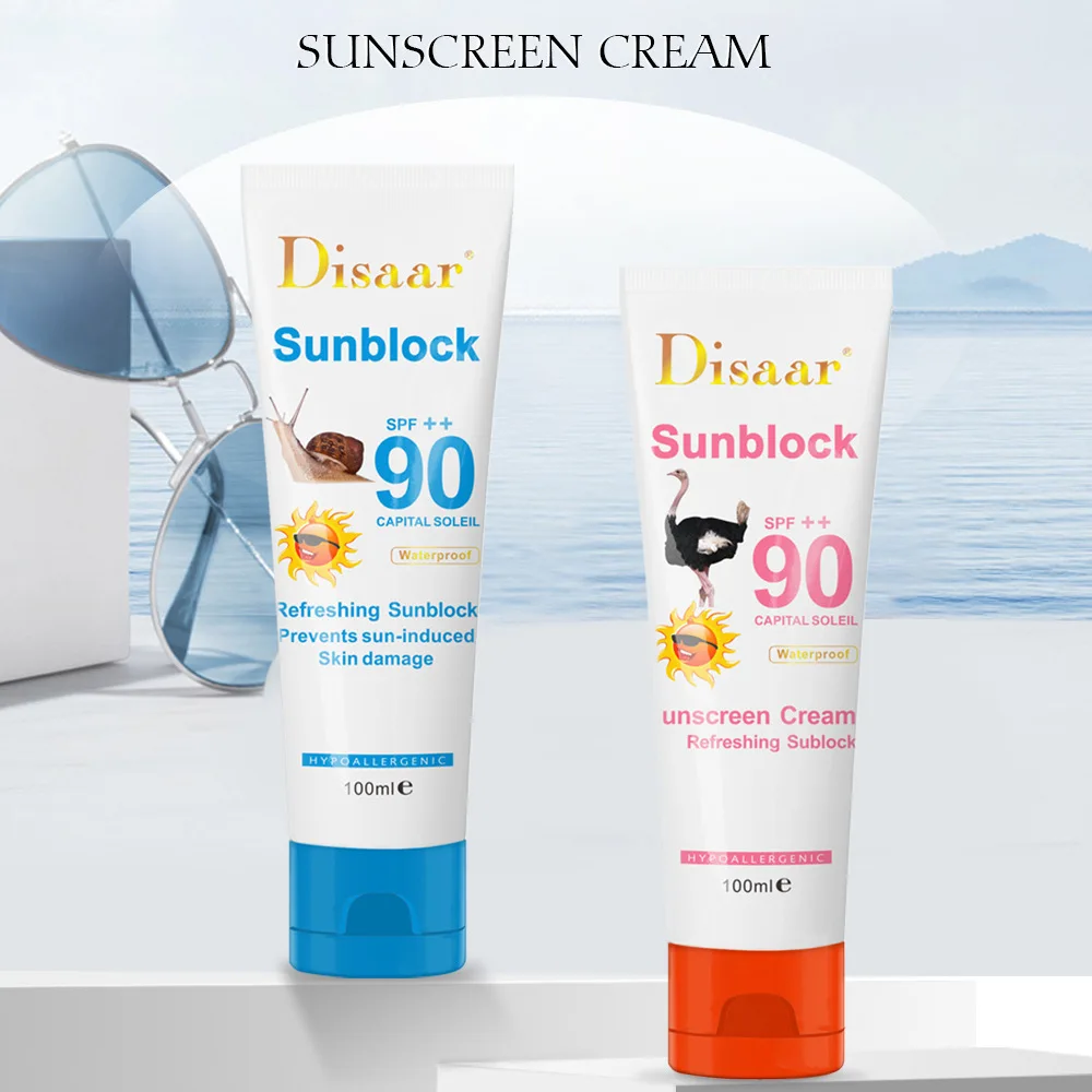 

100ml snail sunscreen cream Protection Face Cream Disaar Sunblock 90++ Protective Cream Pigmentation SPF