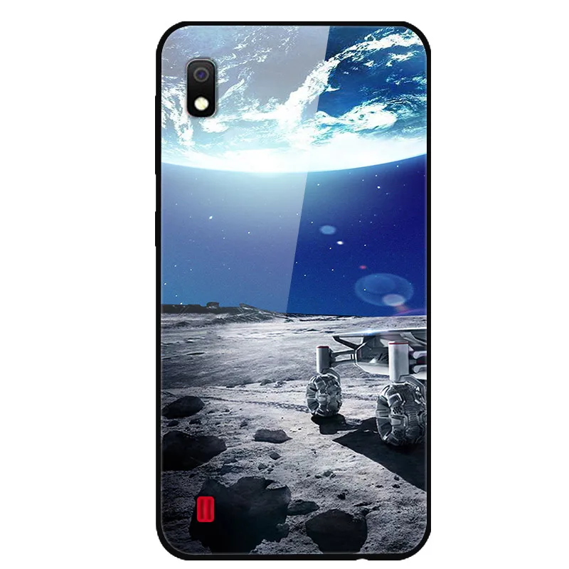 52 Для samsung A10 чехол закаленное стекло твердая задняя крышка для samsung Galaxy A10 A 10 A10S A 10S чехлы для телефонов силикон бампер Coque - Цвет: 52