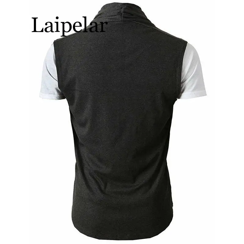 Новинка 2020 мужской модный кардиган куртка без рукавов платок жилет топ Прямая