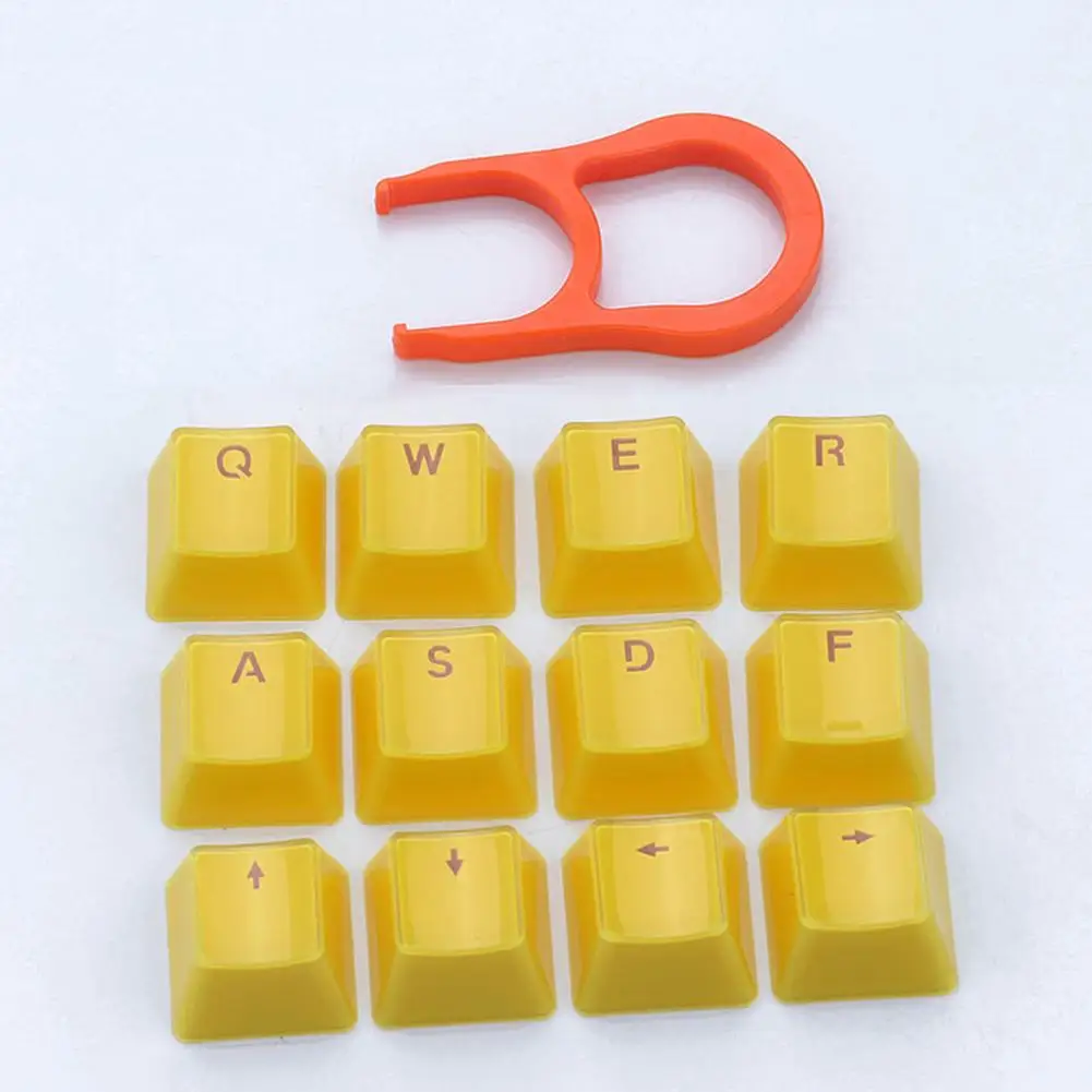 

12Pcs Backlight Solid Color PBT Key Caps Replacement for Mechanical Keyboard