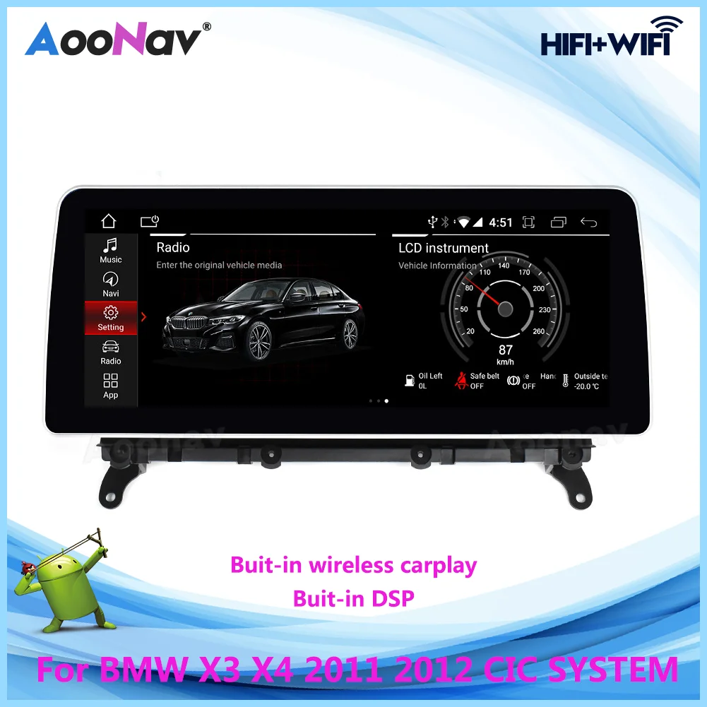 

Автомагнитола 2 Din на Android для BMW x3, F25, x4F26, 2011, 2012, CIC система, мультимедийный стереоприемник, Авторадио, плеер, GPS-навигация