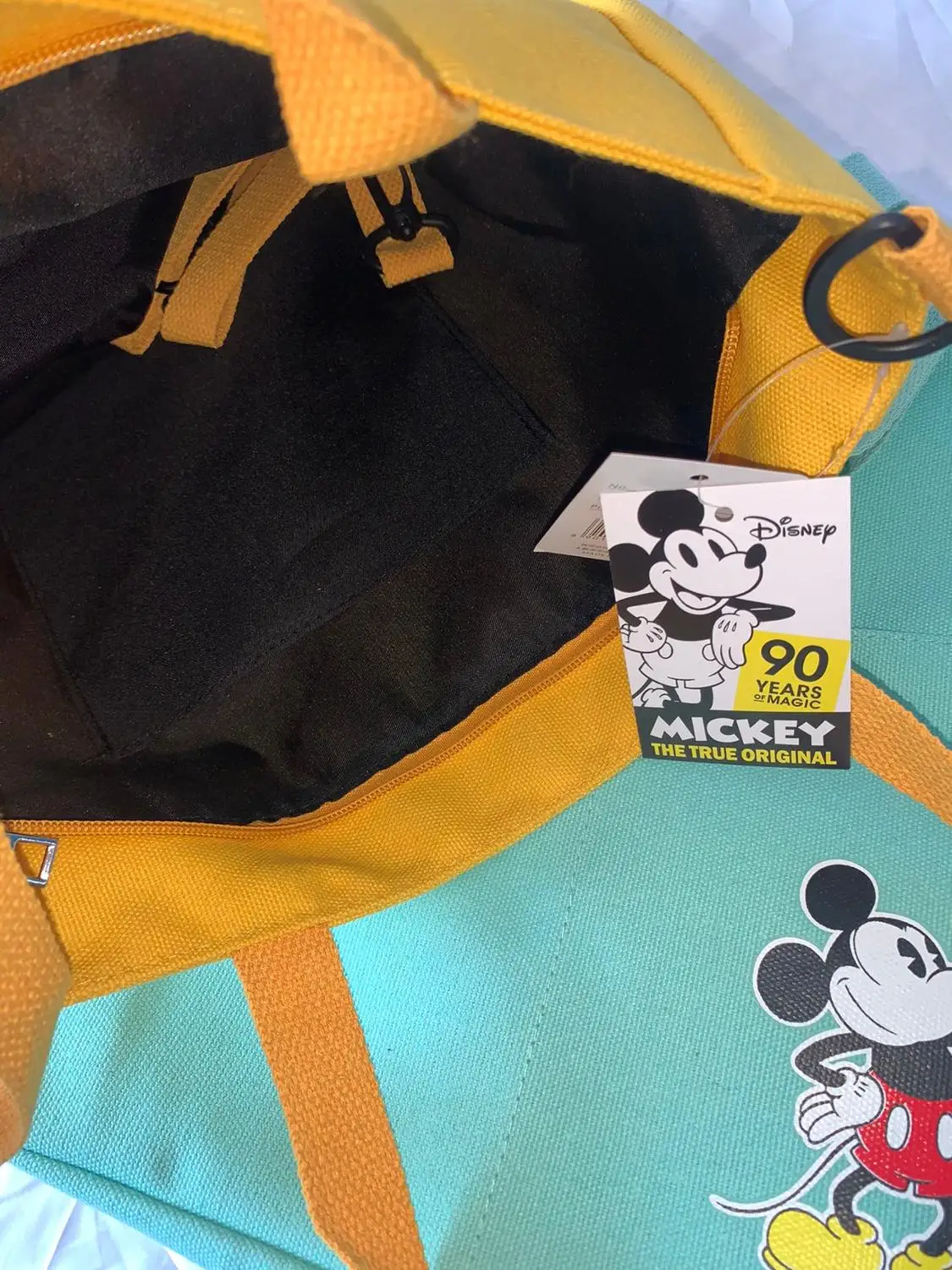 

Disney Minnie handbag women Canvas bag female new fashion cute cartoon bag Mickey shoulder portable shopping bag