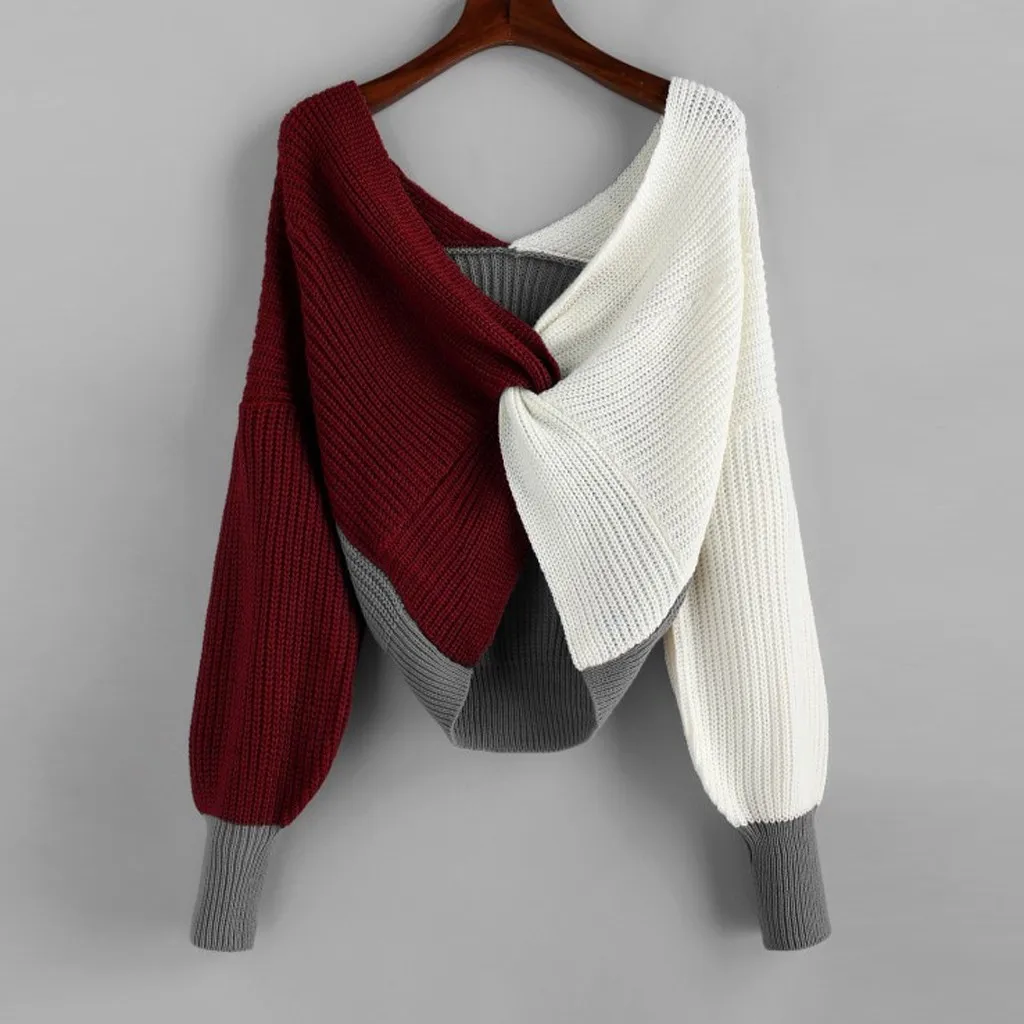 Новинка 2020 блузки Женский Топ Повседневный пуловер с V-образным вырезом