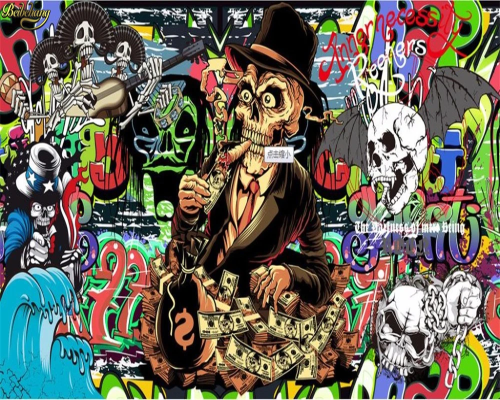 3d обои beibehang на заказ индивидуальные ностальгические ретро граффити изображение