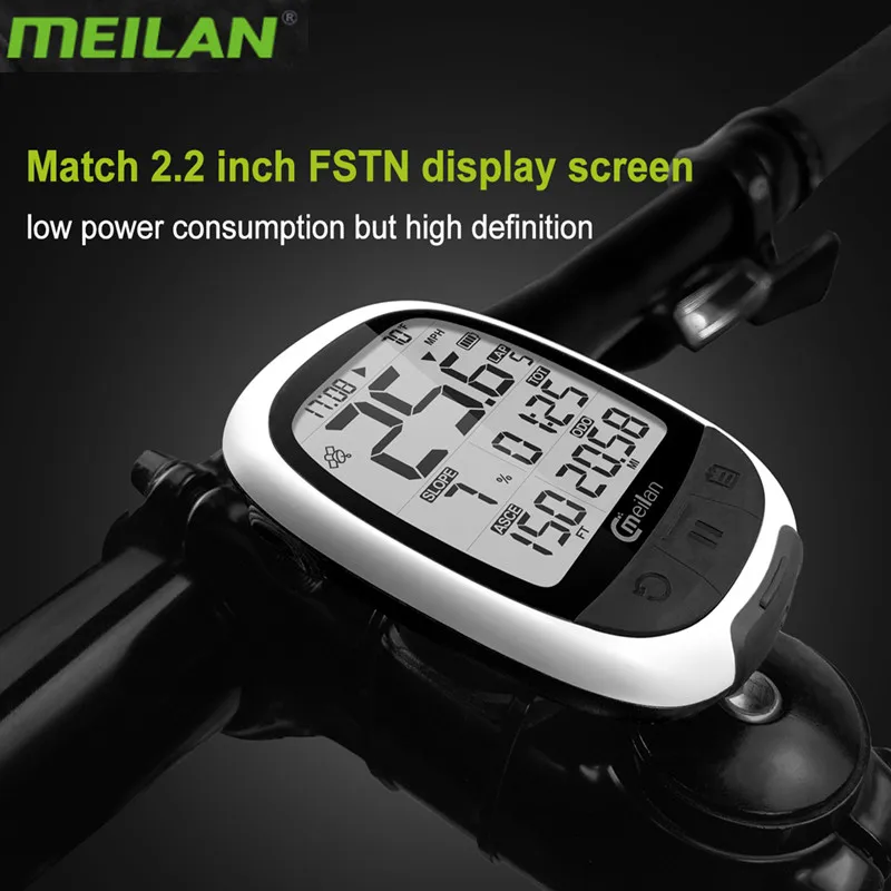 Meilan GPS велосипедный компьютер водонепроницаемый беспроводной Велосипедный