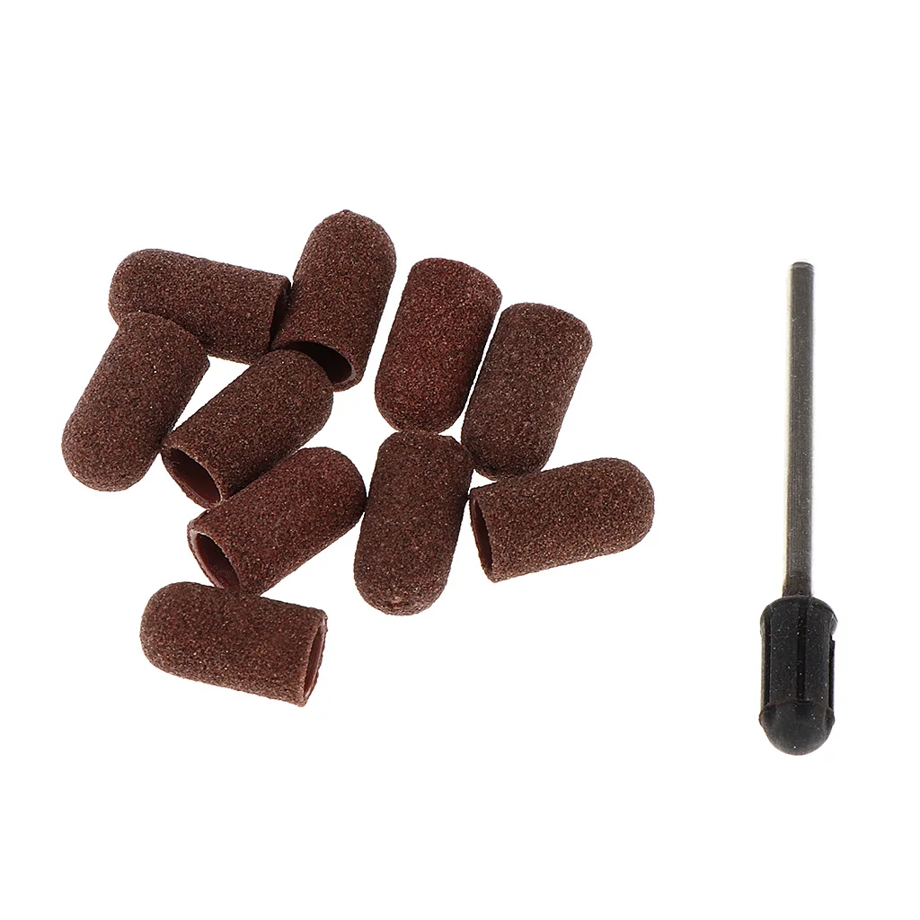 

10pcs Sanding Bands with a Supporter Roller Axis Sand Band Grit For Professional Manicure Pedicure Nail Drill Machine
