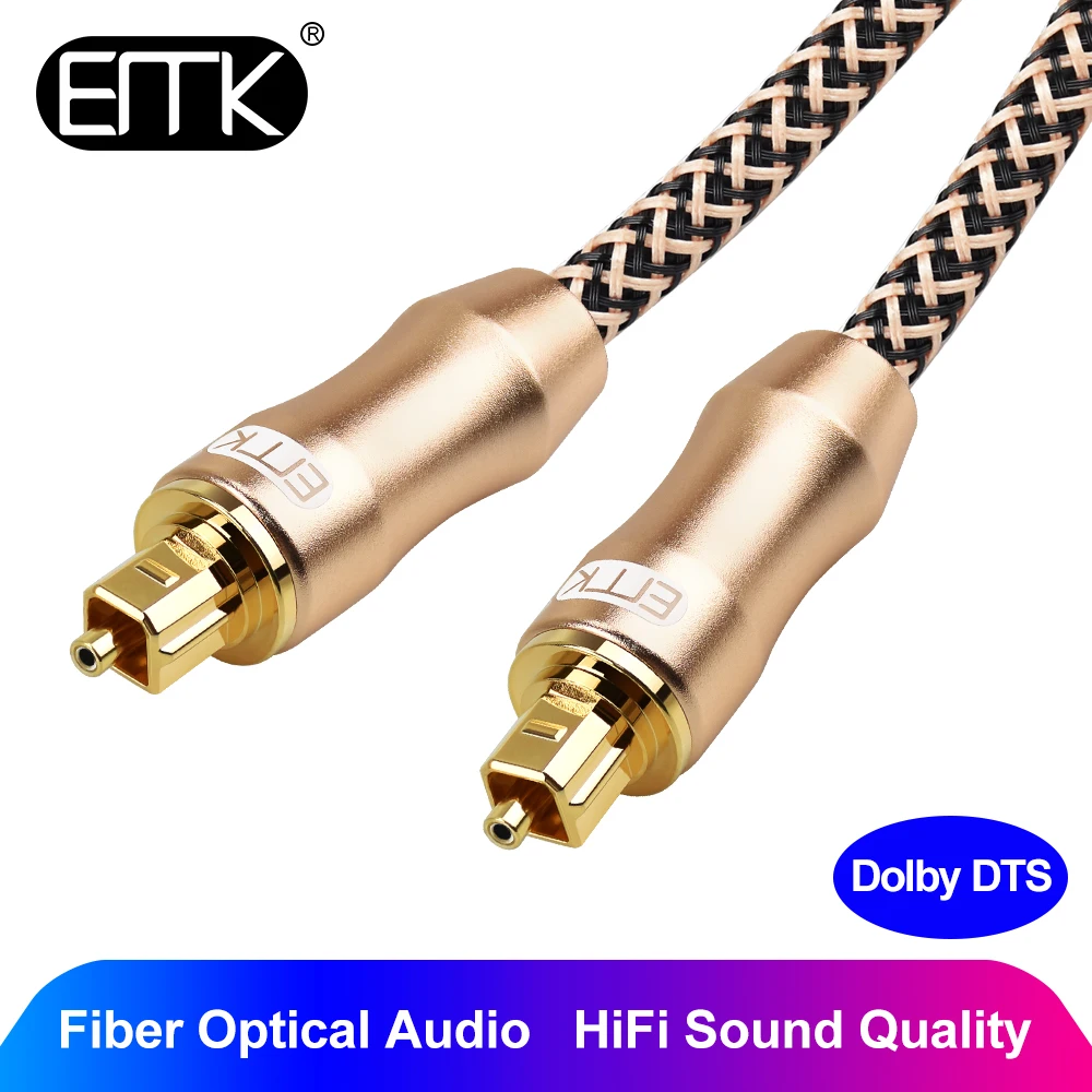 EMK 5 1 оптический аудио кабель Toslink цифровой 3 м 2 стерео SPDIF волоконный для