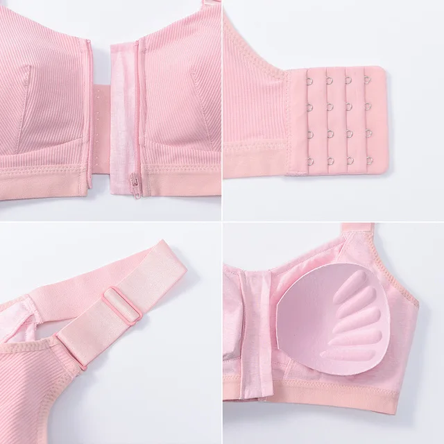 Для женщин Беспроводной Fornt застежка бюстгальтер полный охват Большие размеры