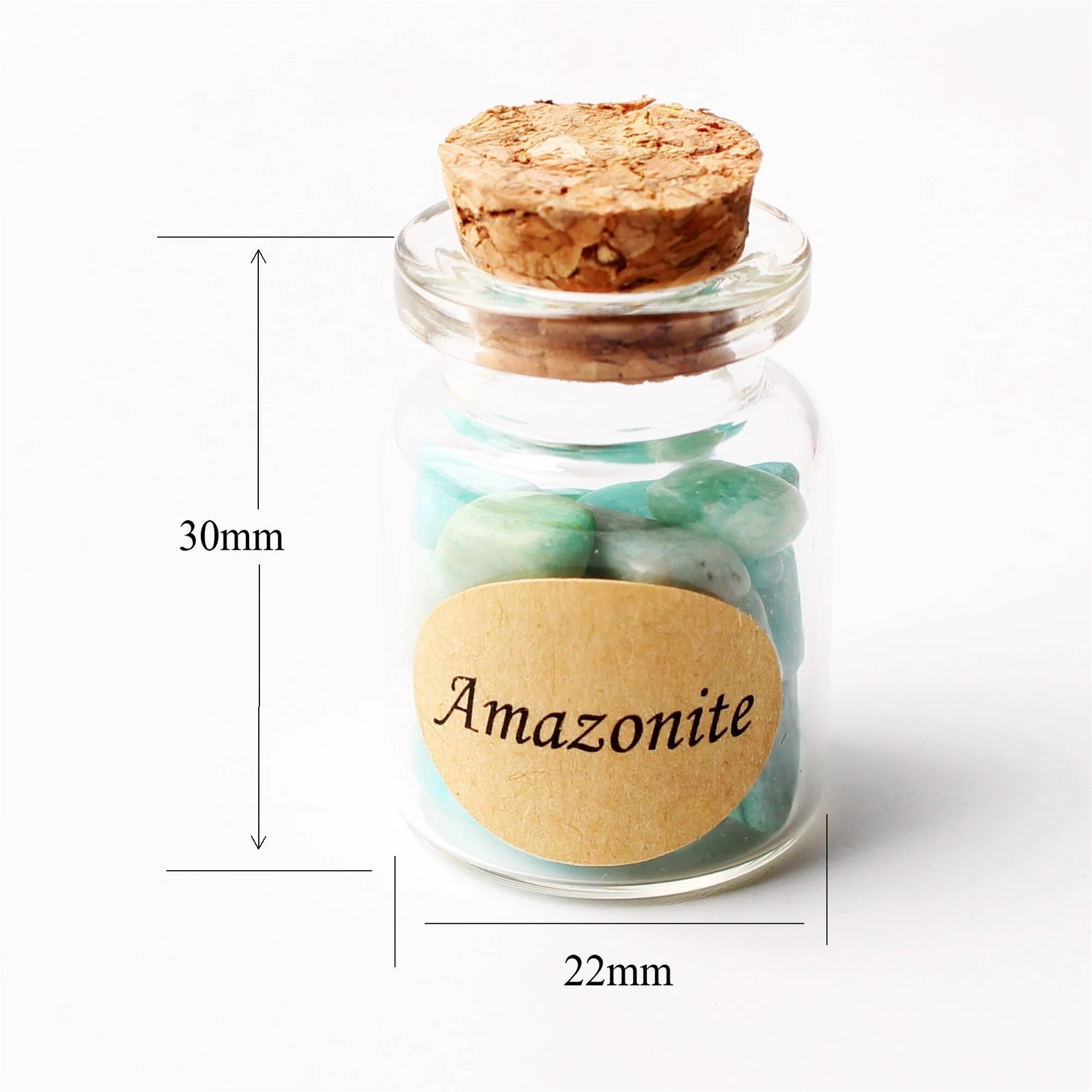 1 шт. стеклянная бутылка с натуральными кристаллами гравия Желая рок чипы упали