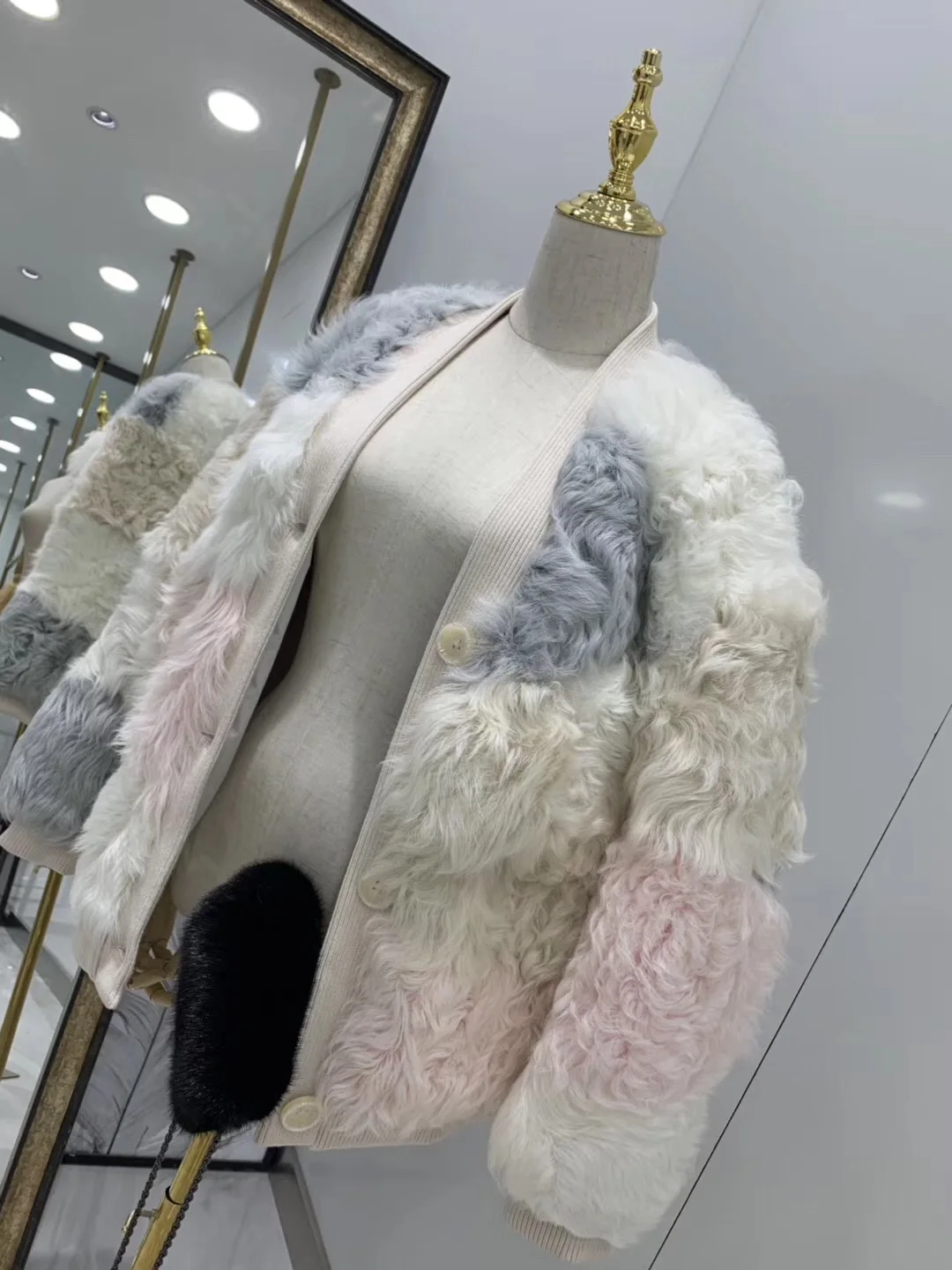Manteau femme Новое поступление шуба из натурального меха ягненка для женщин зимняя теплая верхняя одежда из натурального меха
