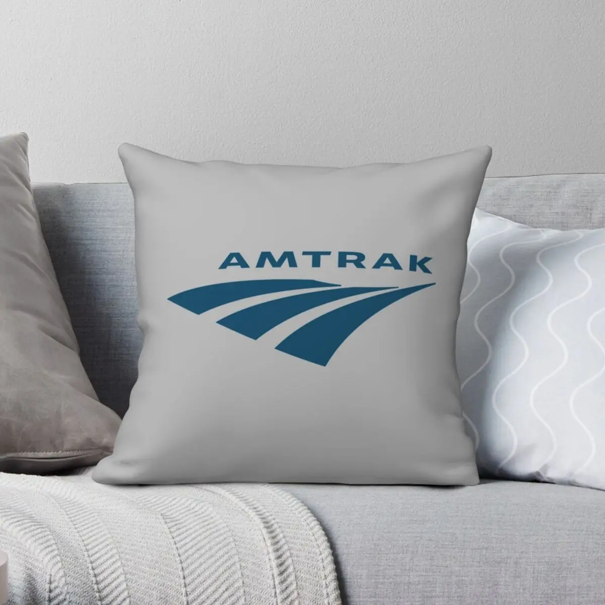 

Наволочка Amtrak из полиэстера и льна, бархатная наволочка с принтом на молнии для дивана