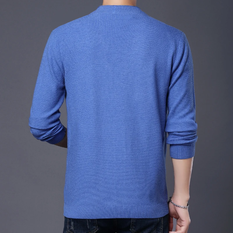 MIACAWOR 2020 New Cardigan Men Autumn Wool Sweatercoat Casual Yellow Blue Knitred Pull Homme Slim Fit Jumpers Y260 |