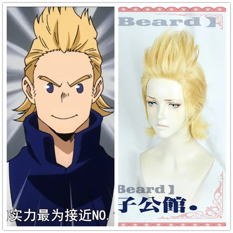 Парик для косплея аниме My Hero Academia мирио тоогата золотой короткий парик для ролевых игр My Hero Academia волосы + парик Кепка
