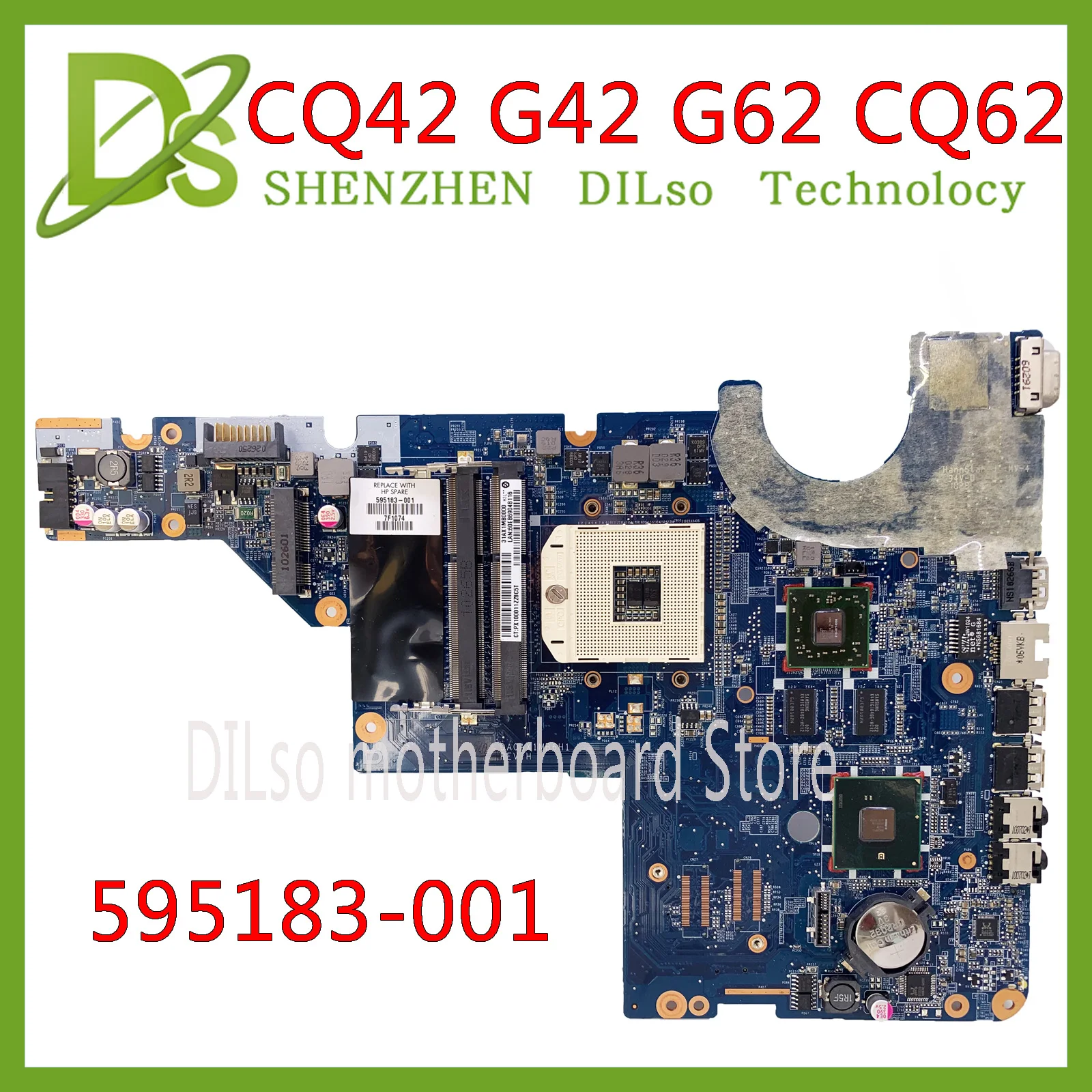 Материнская плата KEFU 595183 001 материнская HP CQ42 G42 G62 CQ62 для ноутбука DAOAX1MB6F0 DA0AX1MB6H0 100%