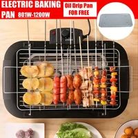 1600W Electric BBQ Grills Griddles Non-stick Surface Hot Plate Adjustable Temperature Incredibly Versatile Kitchen Teppanyaki