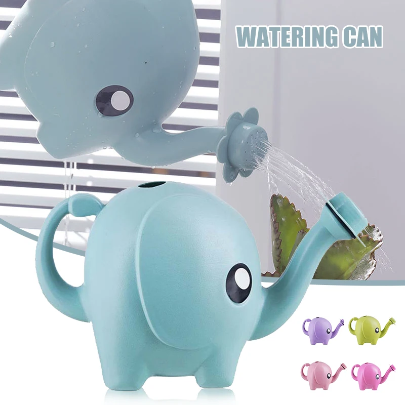 

1L Outdoor Elephant Watering Can Home Patio Lawn Gardening Plant Outdoor Cute Cartoon Plastic Watering Can TN88