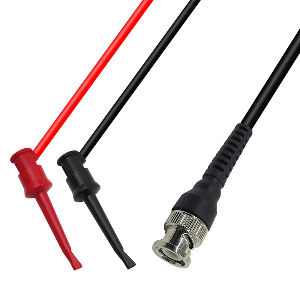 Cleqee P1007B BNC Q9 Male Plug To Dual test hooks clips probe lead Cable for Oscilloscope Signal Generator | Инструменты