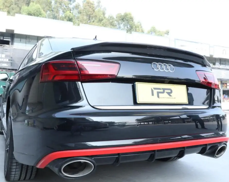 Высокое качество углеродного волокна задний багажник спойлер крыло подходит для