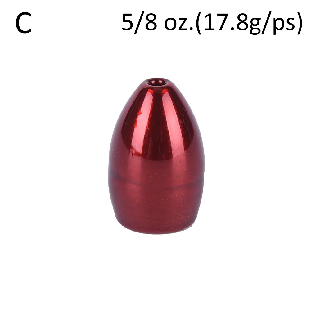 

Red Fishing Tungsten Weights Copper Alloy Weight Bullet Shape Sinkers Flipping/Worm New Arrival