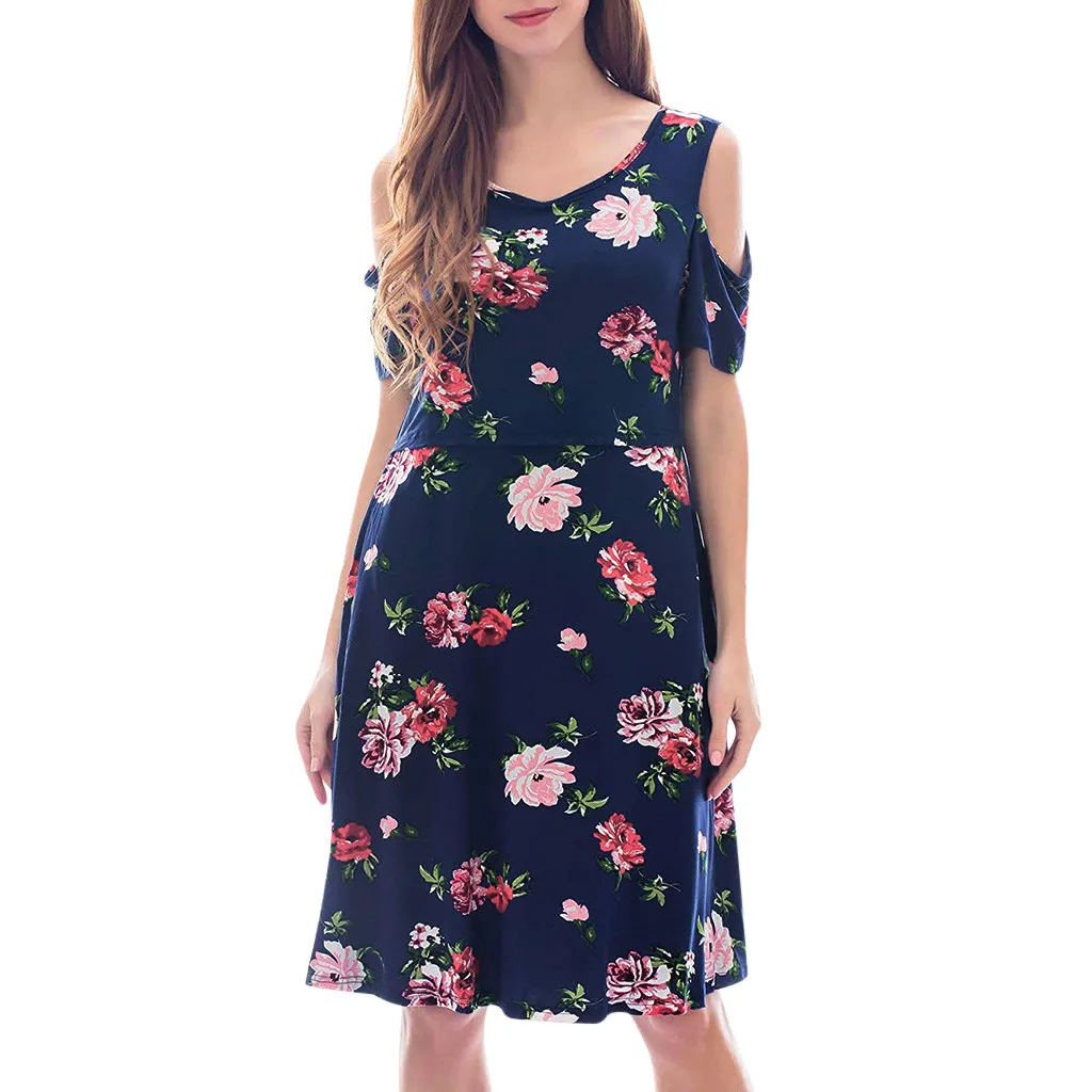 Платье для беременных Материнство Одежда женщин элегантное платье с оборками и