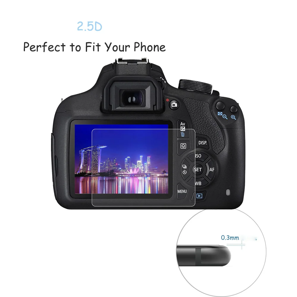 2 упаковки Защитная пленка для экрана Canon 50D 40D 60D 600D 70D 80D 100D 200D 5D 6D 7D Mark II III IV 7D2 5D3 5DS