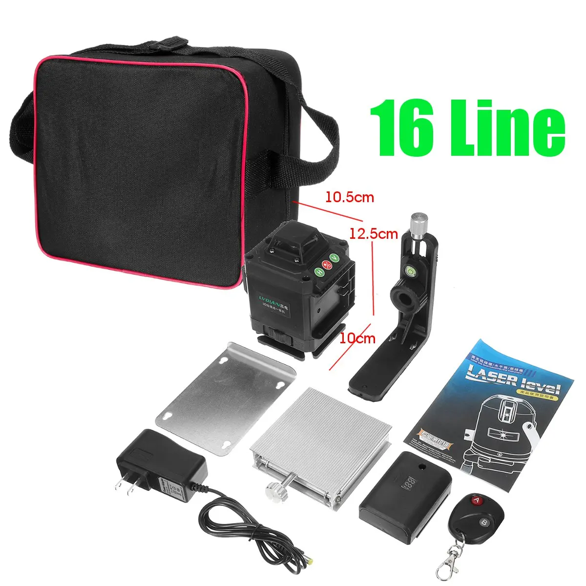 

16 Lines Laser Level 4D Level Self-Leveling 360 Horizontal And Vertical Cross Super Powerful Green Laser Level