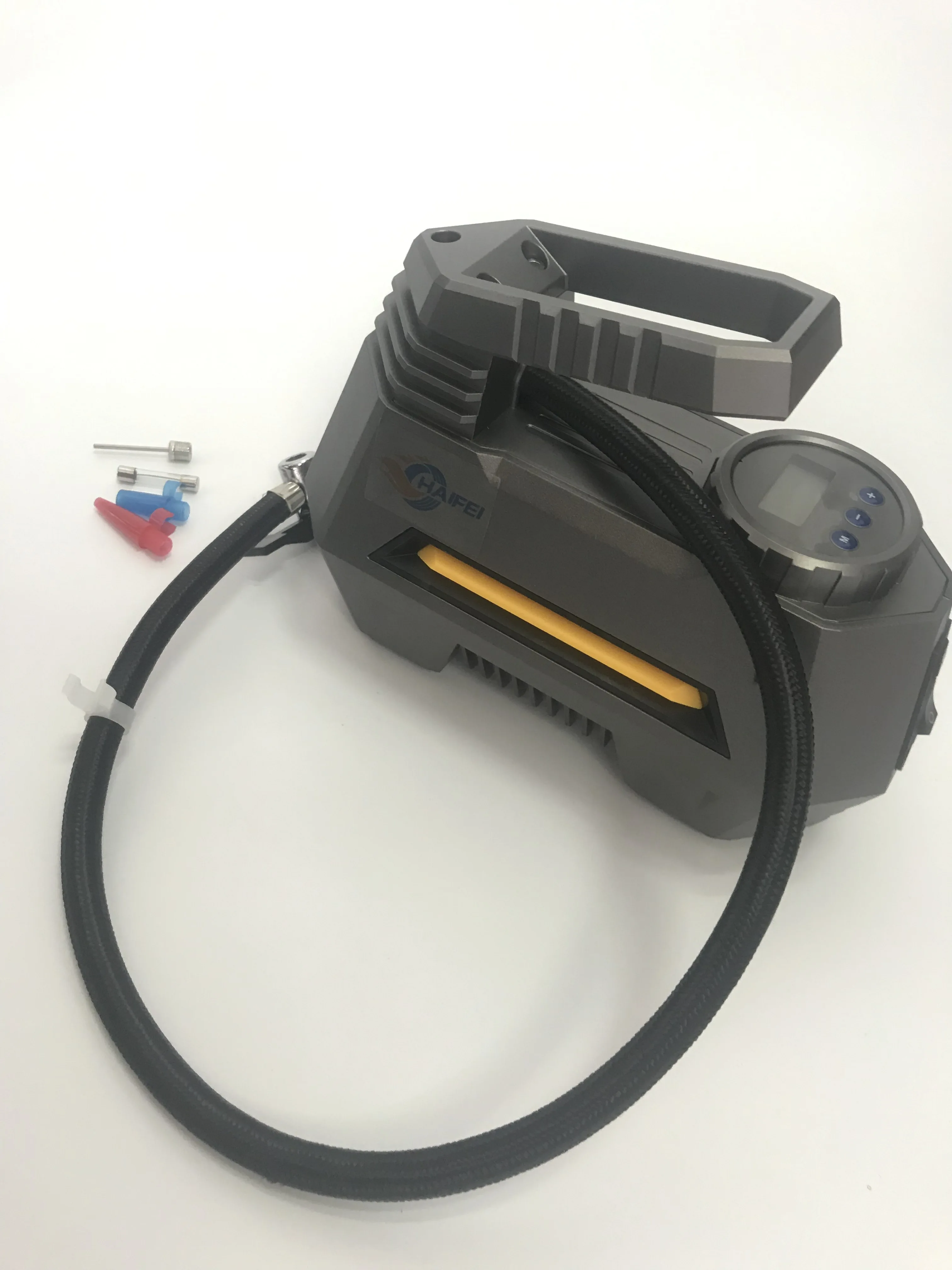 

HF 3631 High Power Digital Display Wireless Air Pump with LED Flashlight, Air Compressor Used for Car Tires Balls Inflatables