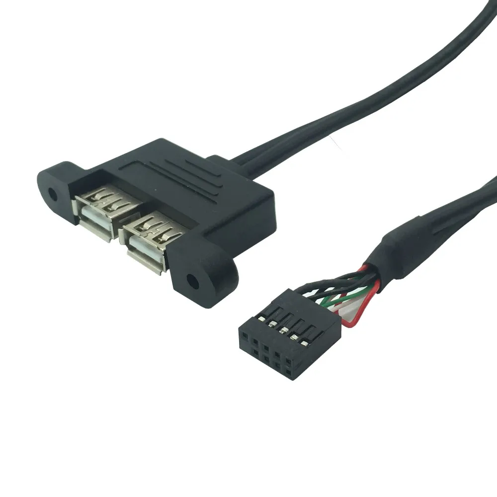 30 см 50 Внутренняя Материнская плата 9Pin 9P на двойной 2 порта USB 0 A женский панельный