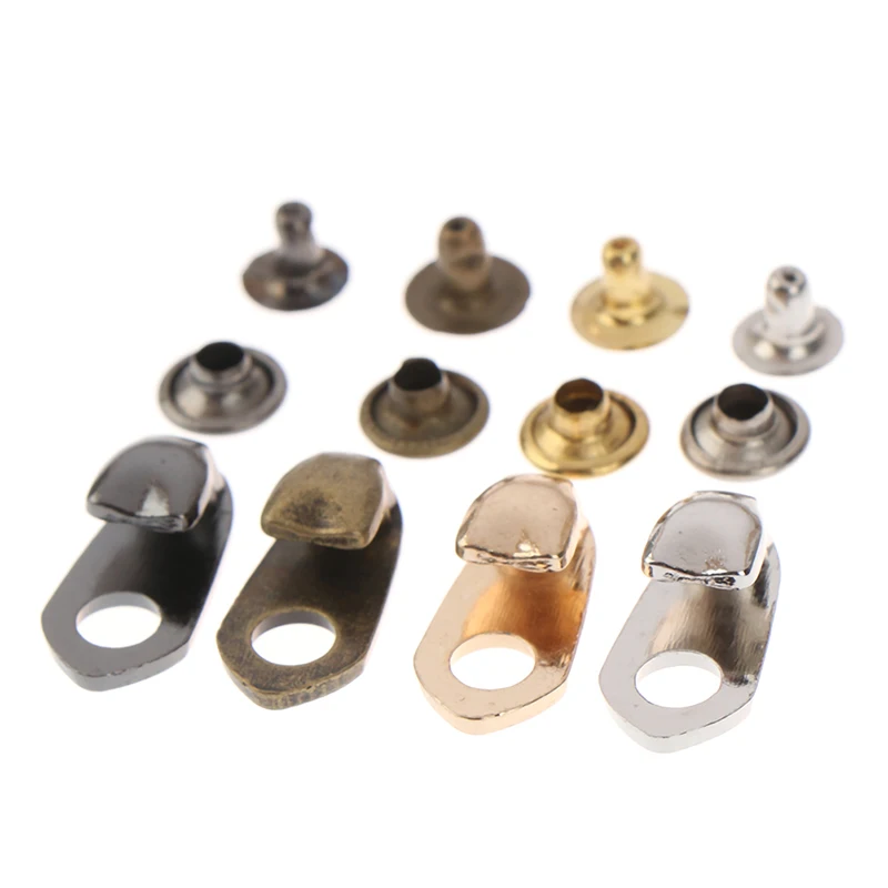 10Sets/Lot Speed Shoe Lace Hooks Lace Fittings Buckles With Rivets For Climb Hiking Shoes Work Outdoor Mountaineering Boots