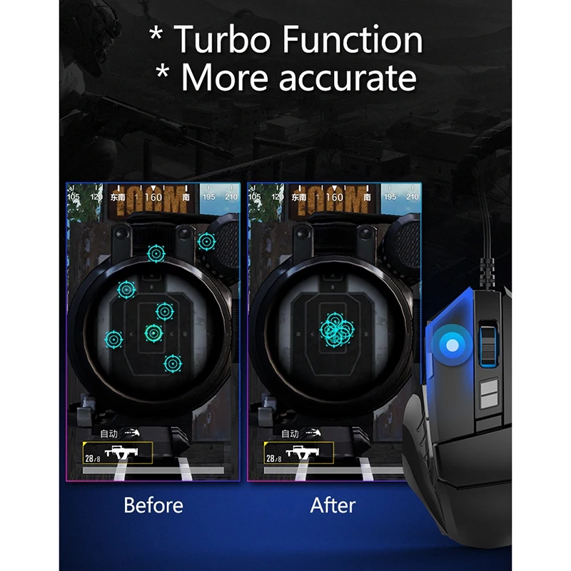 

3 in 1 Bluetooth One-Handed Keyboard Mouse Converter Combo for Android/IOS PUBG AOV Mobile Game