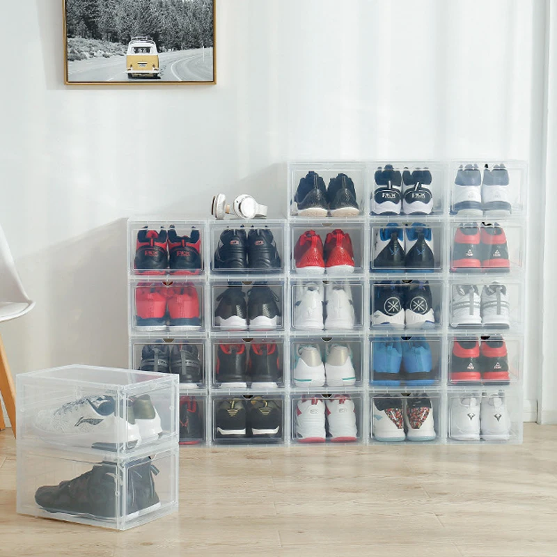 Прозрачная акриловая коробка для хранения обуви | Дом и сад