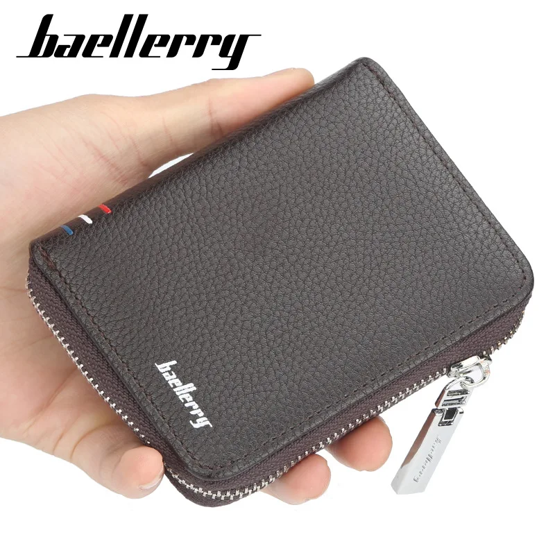 

Baellerry Famous Brand Short Handy Men Wallets Purse Male Clutch Bag for Coin Money Leather Wallet Men Mini Card Holder W013