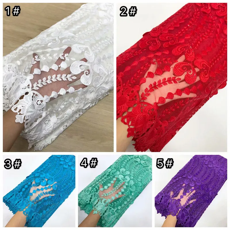 Новейшие французские нигерийские кружева ткань Белый Высококачественный тюль