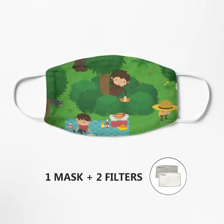 

Sneaky Sasquatch Picnic Mask Washable Adjustable Cotton Brand Mask Dustproof Cotton Mouth Printed