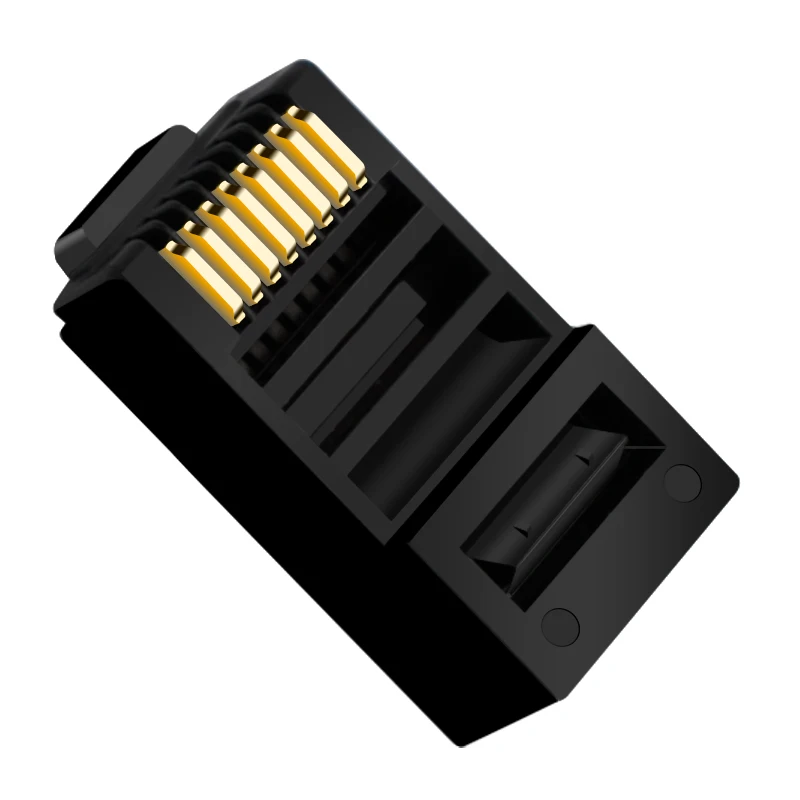 

CNCOB Cat5e 8P8C Modular Ethernet Cable Connector Crystal Plug 50u Crimp Network RJ 45 Connectors Black 30pcs