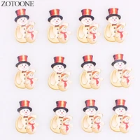 zotoone handmade wooden christmas snowman button noel accessories scrapbooking for clothing diy craft decoration button e